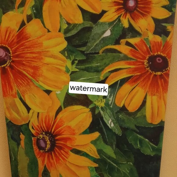 YELLOW GAILLARDIA SUNFLOWER CANVAS PRINT NEW - Picture 1 of 2